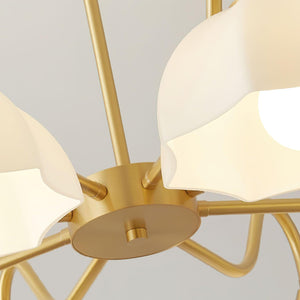 Octagonal Glass Bowl Chandelier