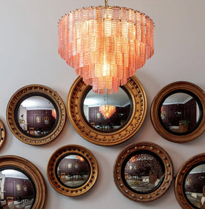 Opalora Pink Glass Chandelier