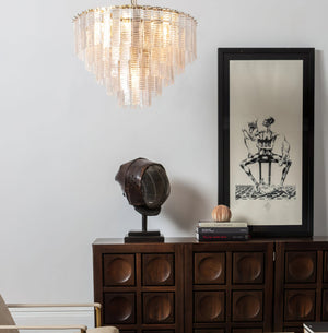 Opalora Pink Glass Chandelier