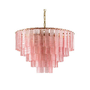 Opalora Pink Glass Chandelier