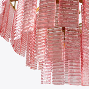 Opalora Pink Glass Chandelier