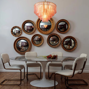 Opalora Pink Glass Chandelier