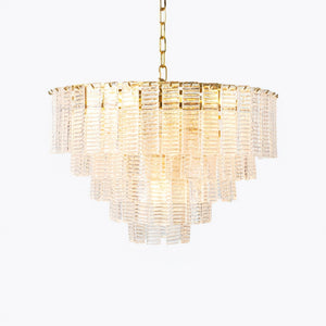 Opalora Pink Glass Chandelier