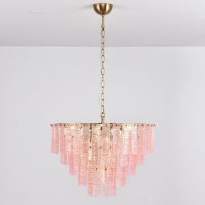 Opalora Pink Glass Chandelier