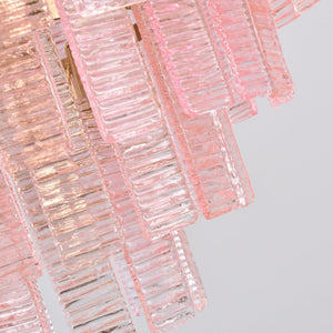 Opalora Pink Glass Chandelier