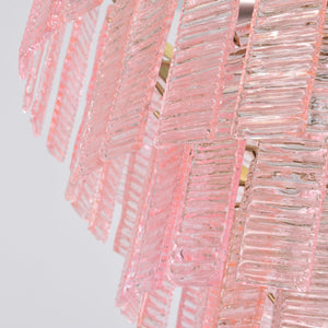 Opalora Pink Glass Chandelier