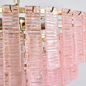 Opalora Pink Glass Chandelier