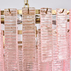 Opalora Pink Glass Chandelier