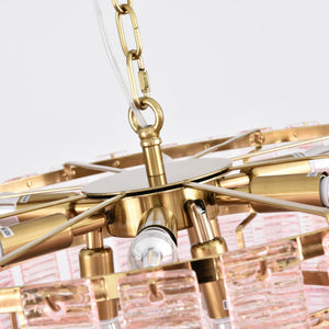 Opalora Pink Glass Chandelier