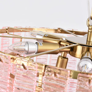 Opalora Pink Glass Chandelier