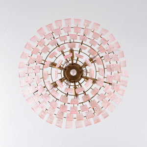 Opalora Pink Glass Chandelier