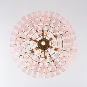 Opalora Pink Glass Chandelier