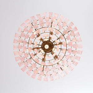 Opalora Pink Glass Chandelier