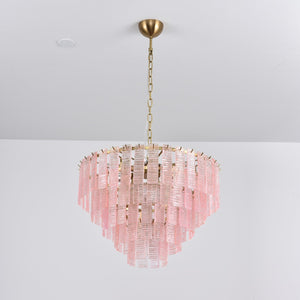 Opalora Pink Glass Chandelier