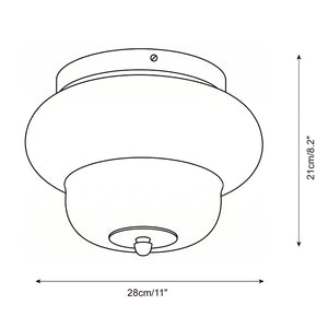 Opaque Semi-Flush Mount