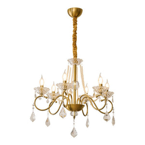 Opulent Pearl Crystal Chandelier