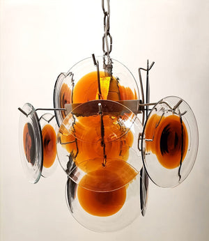 Vintage Murano-Style Glass Chandelier