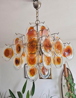 Vintage Murano-Style Glass Chandelier
