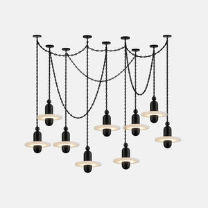 Orbital Drift Chain Chandelier