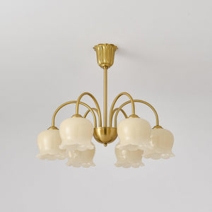 Orchids Brass Chandelier