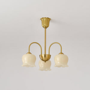 Orchids Brass Chandelier