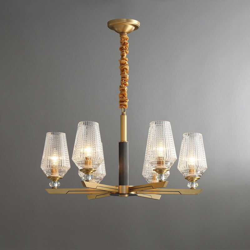 Orrefors Brass Chandelier – detail 3