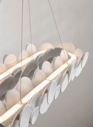 Orvella Plaster Disc Chandelier