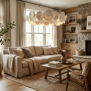 Orvella Plaster Disc Chandelier