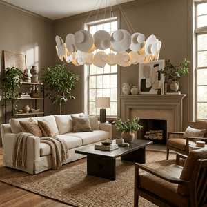 Orvella Plaster Disc Chandelier