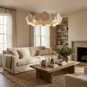 Orvella Plaster Disc Chandelier