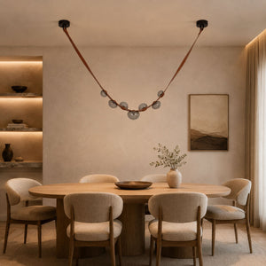 Orvyn Leather Arc Chandelier