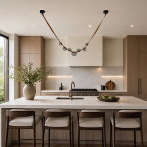 Orvyn Leather Arc Chandelier