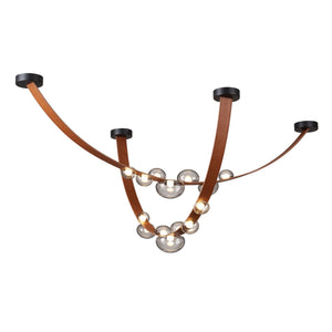 Orvyn Leather Arc Chandelier