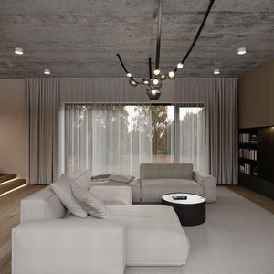 Orvyn Leather Arc Chandelier