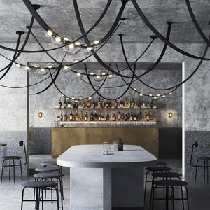 Orvyn Leather Arc Chandelier