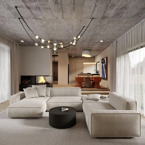 Orvyn Leather Arc Chandelier