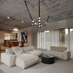 Orvyn Leather Arc Chandelier
