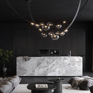 Orvyn Leather Arc Chandelier