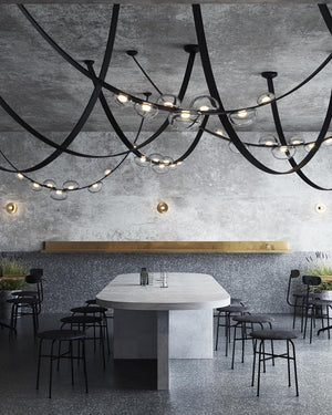 Orvyn Leather Arc Chandelier