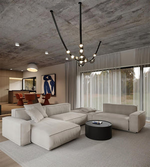 Orvyn Leather Arc Chandelier