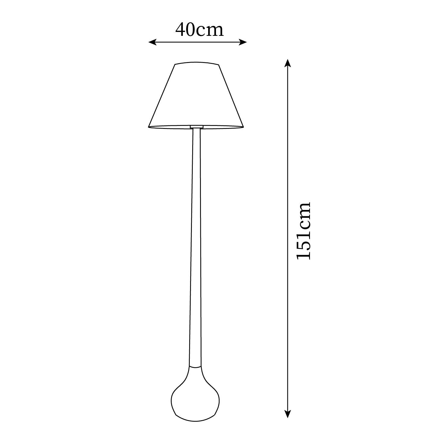 Osaka Floor Lamp 15.7″- 59.4″ - Docos