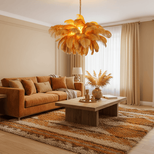 Ostrich Feather Chandelier