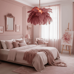 Ostrich Feather Chandelier