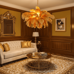 Ostrich Feather Chandelier