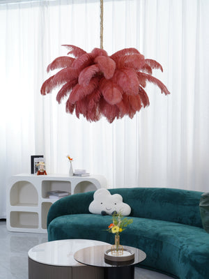 Ostrich Feather Chandelier