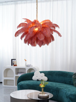 Ostrich Feather Chandelier