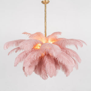 Ostrich Feather Chandelier