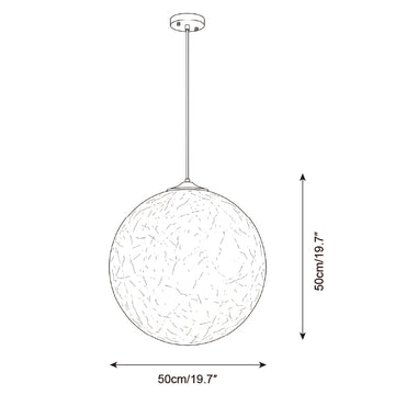 Ovelin Lampada a Sospensione — Disegni dimensionali 3