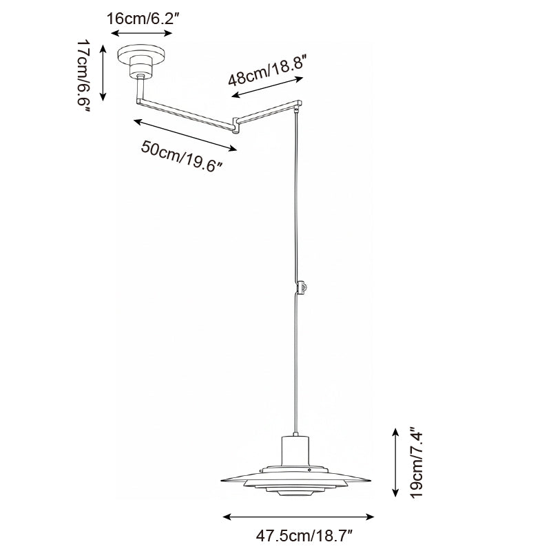 P376 Swing Arm Pendant Lamp