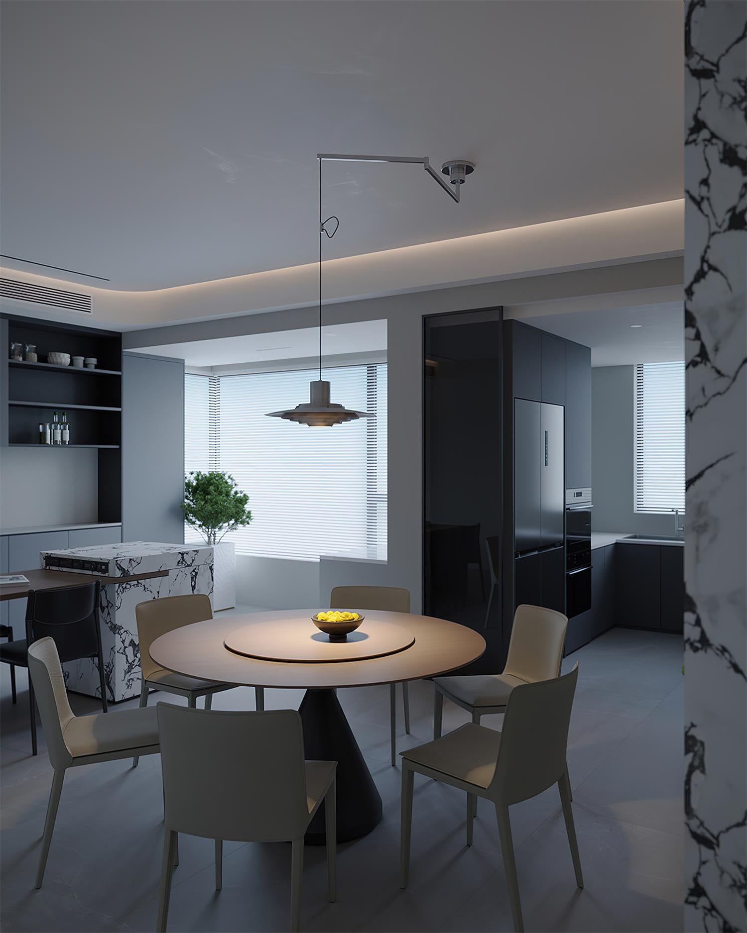 P376 Swing Arm Pendant Lamp